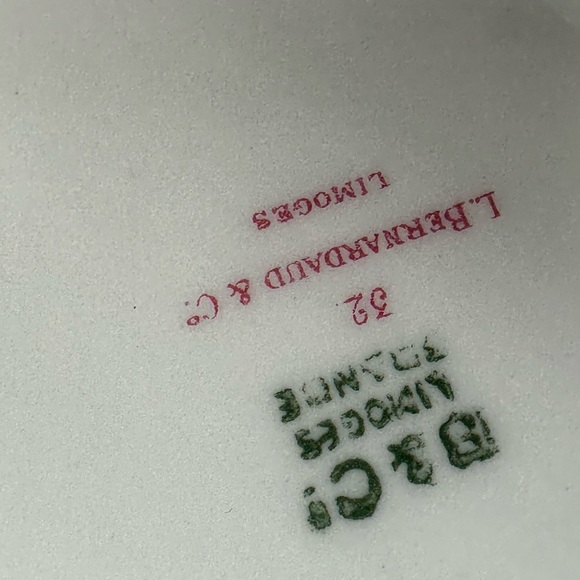 Limoges Floral Porcelain Dish with Gold Accents - Picture 6 of 6